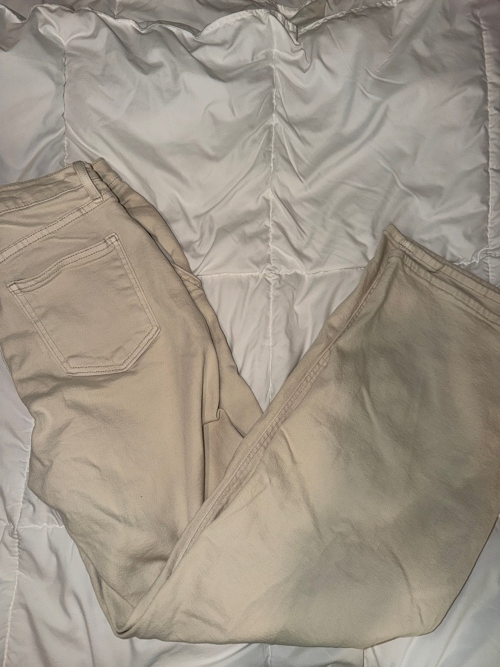 Just Black Cream Straight Leg Jeans - Picture 7 of 7